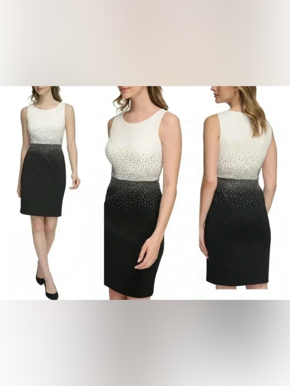 Calvin Klein Rhinestones Embellished Dress Size 6
